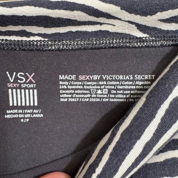 Y2K Victorias Secret VSX Fold Over Zebra Waistband Gray Flare Leggings Small - Picture 4 of 7